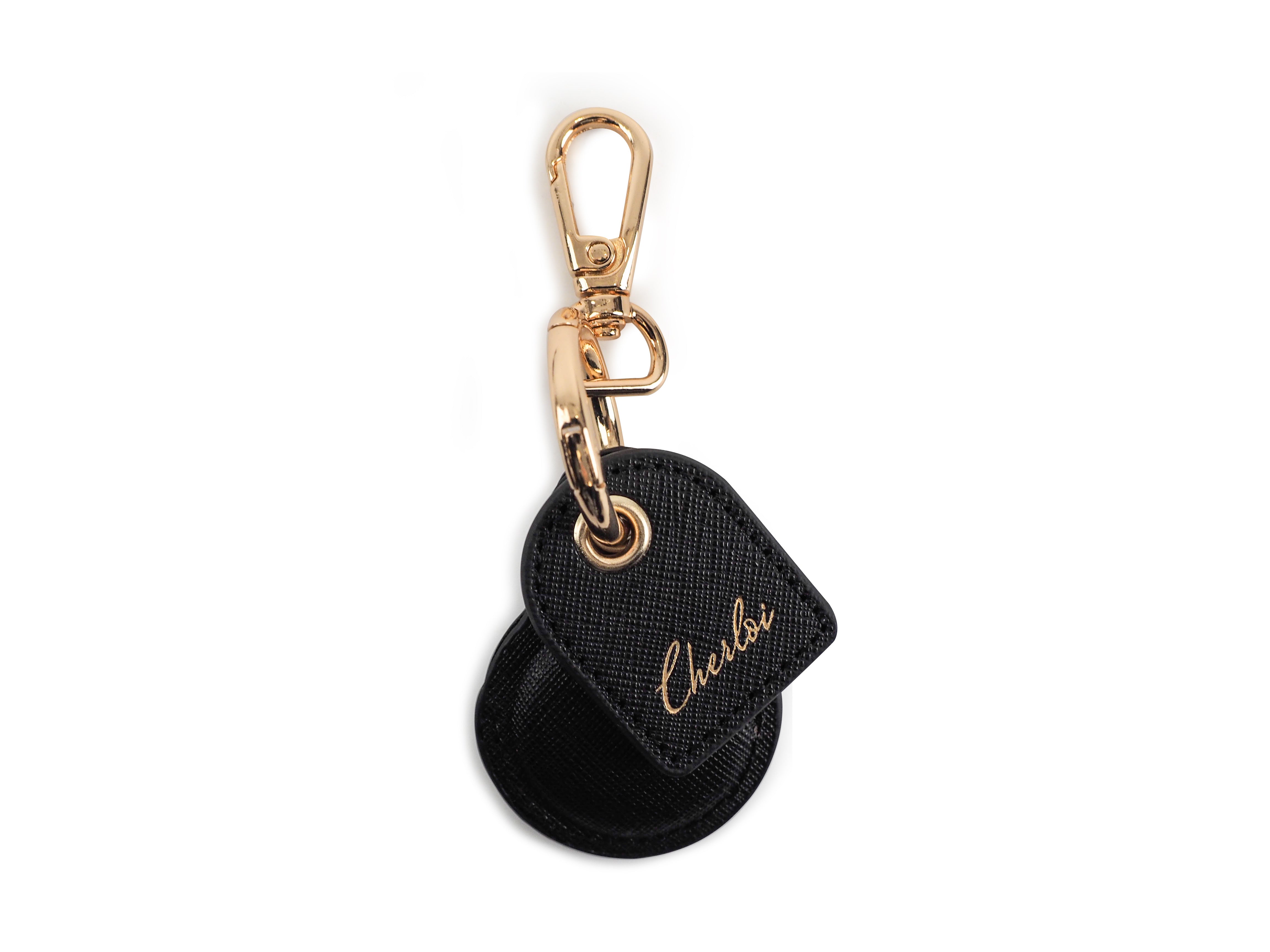 Cherloi Saffiano Leather AirTag Key Ring